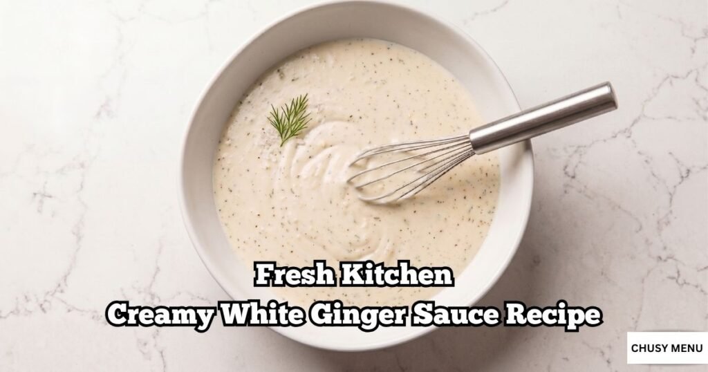 Fresh Kitchen Creamy White Ginger Sauce Recipe