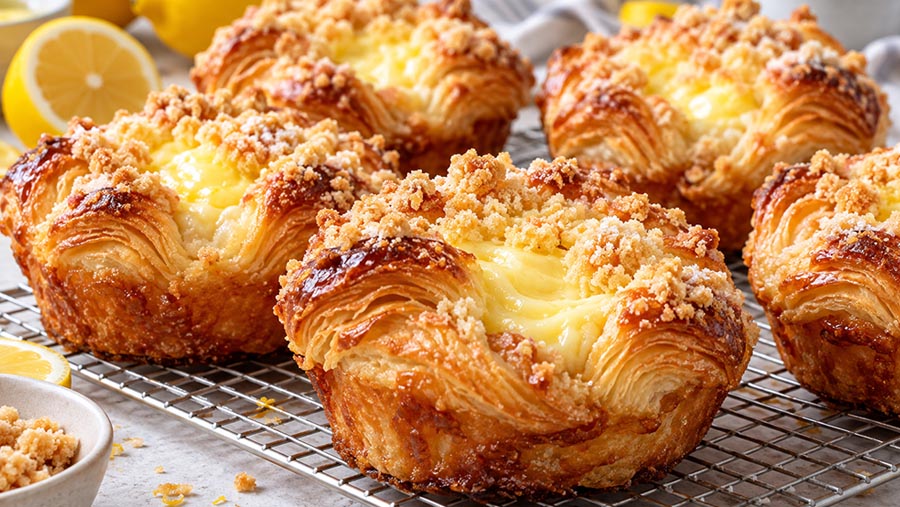 Costco Lemon Cream Caramelized Croissant
